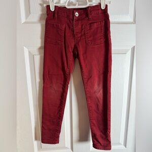 Girls Place Burgundy Jean Leggings Size 6